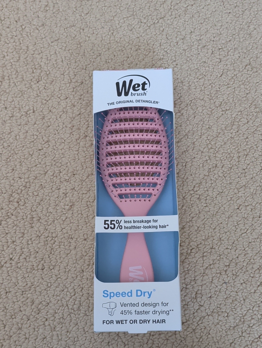 Wet Brush Speed Dry Pink Vented Detangler Hair Brush